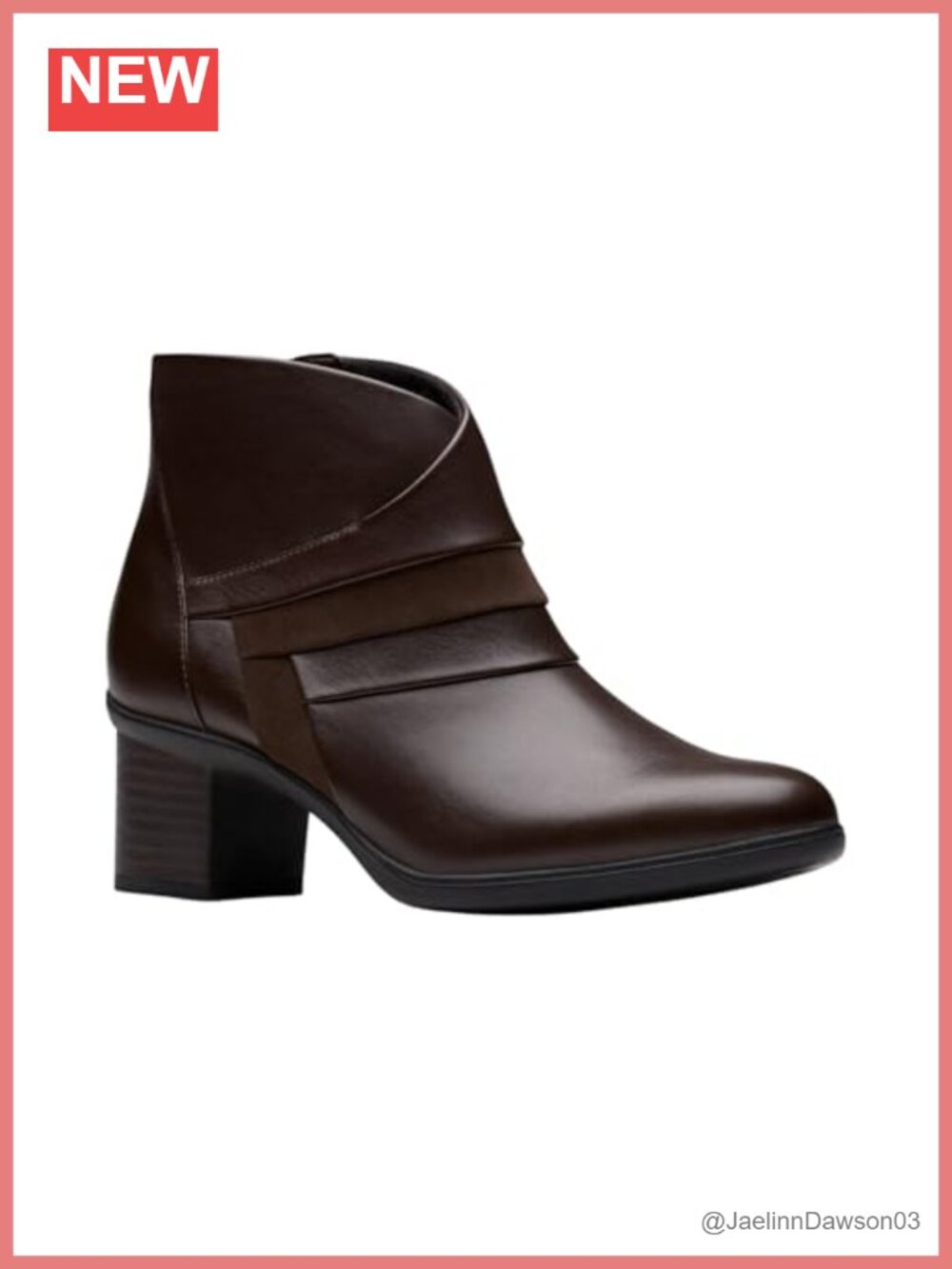 Clarks Shaya Sky Leather Mid-Heel Dress Boots